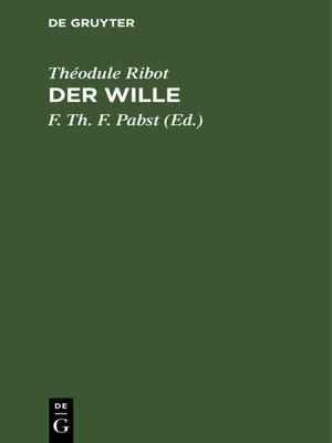 cover image of Der Wille